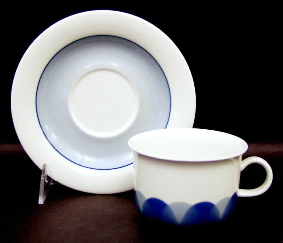 Pudas Arctica Flat Cup & Saucer Set by Arabia of Finland-1