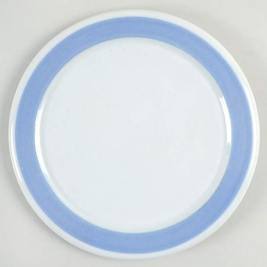 Ribbons Blue (White Background) 6" Round Trivet by Arabia of Finland-1