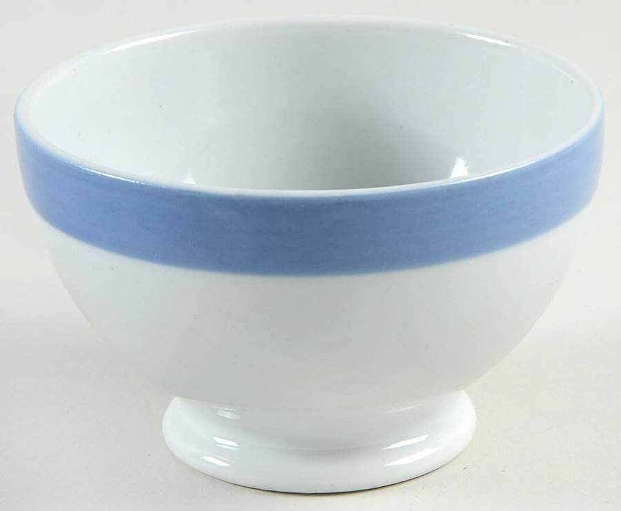 Ribbons Blue (White Background) Open Sugar Bowl by Arabia of Finland-1