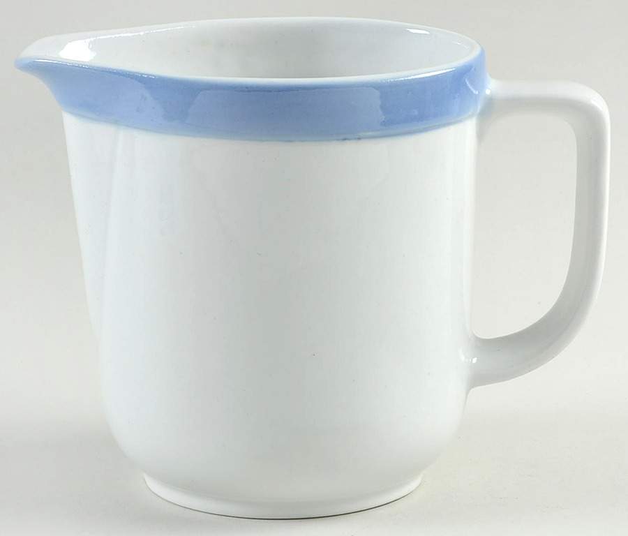 Ribbons Blue (White Background) 28 Oz Pitcher by Arabia of Finland-1