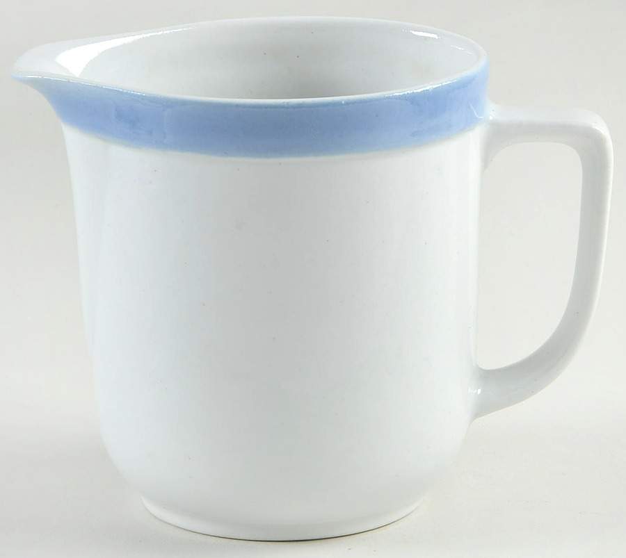 Ribbons Blue (White Background) 16 Oz Pitcher by Arabia of Finland-1