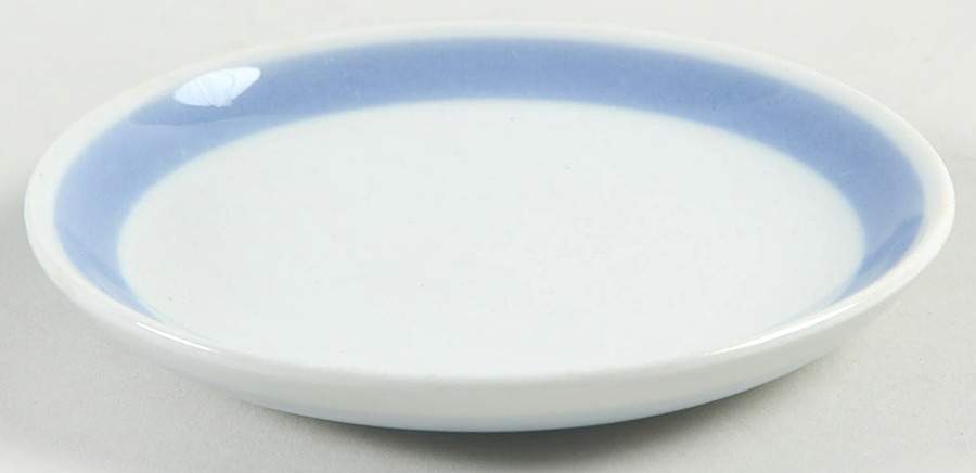 Ribbons Blue (White Background) Butter Pat by Arabia of Finland-1