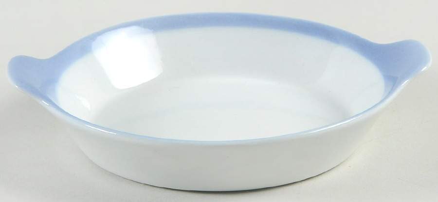 Ribbons Blue (White Background) 4" Augratin by Arabia of Finland-1