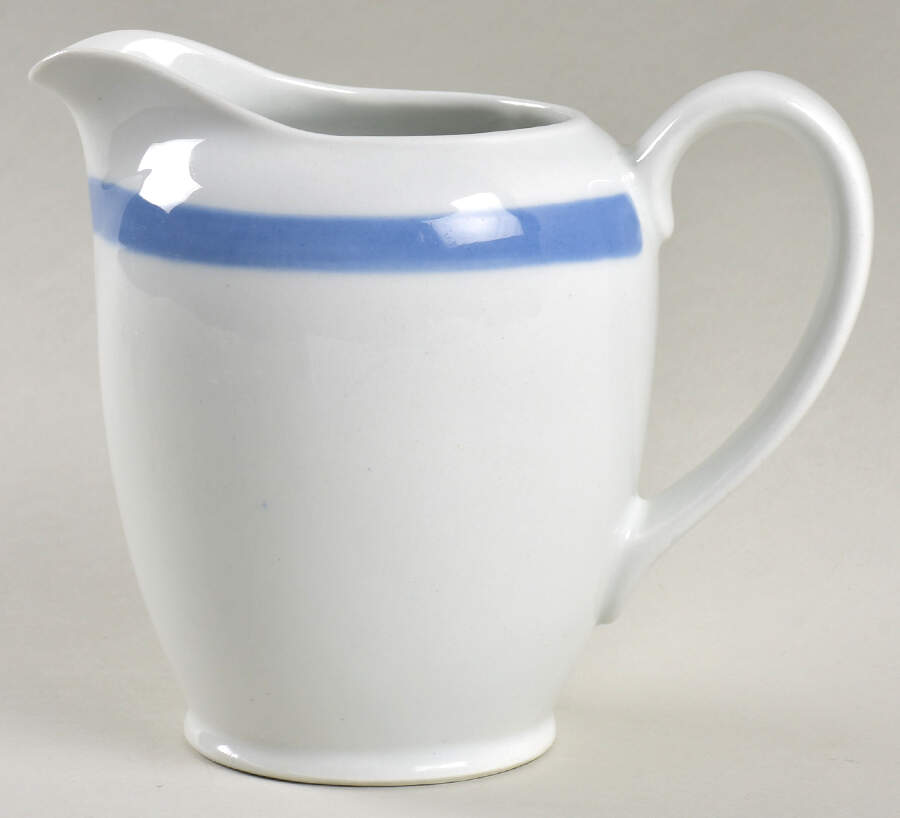 Ribbons Blue (White Background) 16 Oz Pitcher by Arabia of Finland-1