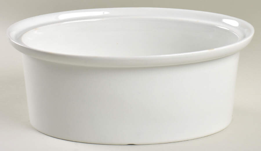 Ribbons Blue (White Background) 2.25 Qt Round Casserole No Lid by Arabia of Finland-1