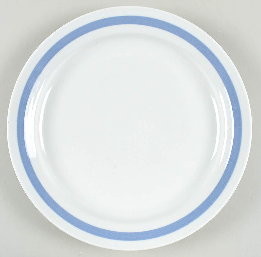 Ribbons Blue (White Background) 13" Chop Plate (Round Platter) by Arabia of Finland-1