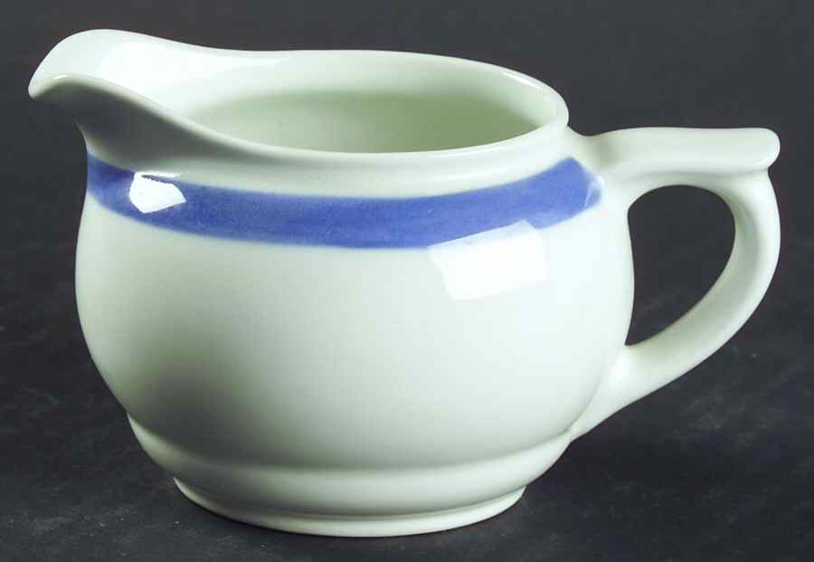 Ribbons Blue (White Background) Mini Creamer by Arabia of Finland-1