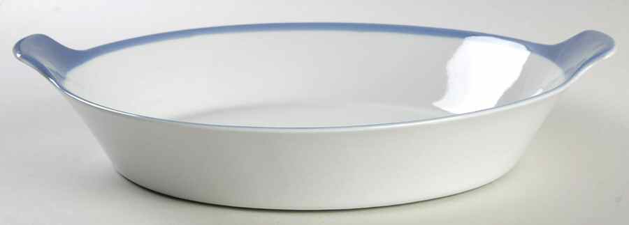 Ribbons Blue (White Background) 11" Augratin by Arabia of Finland-1