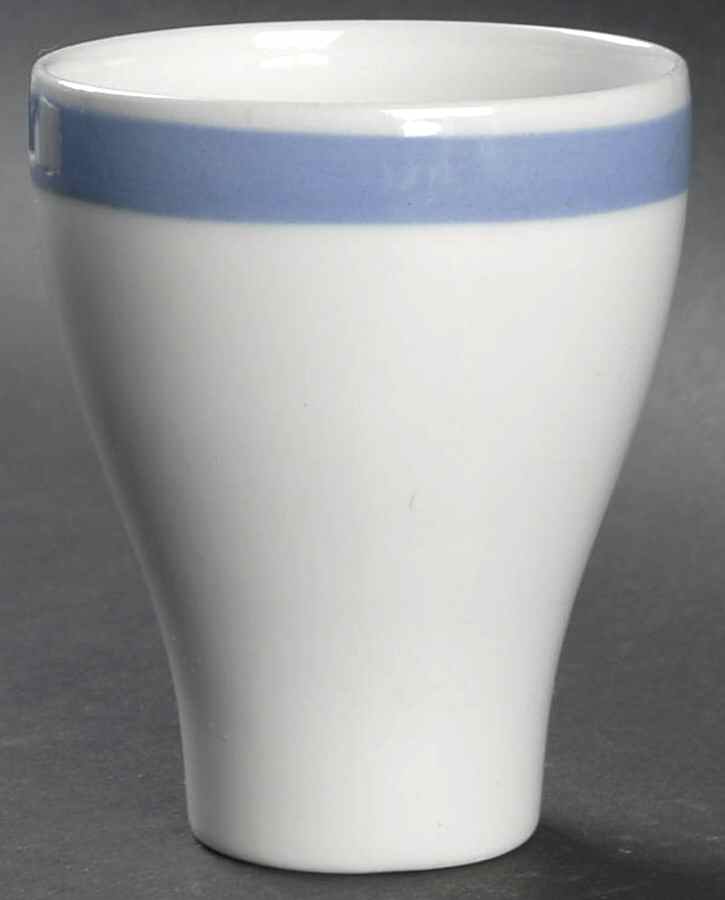 Ribbons Blue (White Background) Tall China Tumbler by Arabia of Finland-1