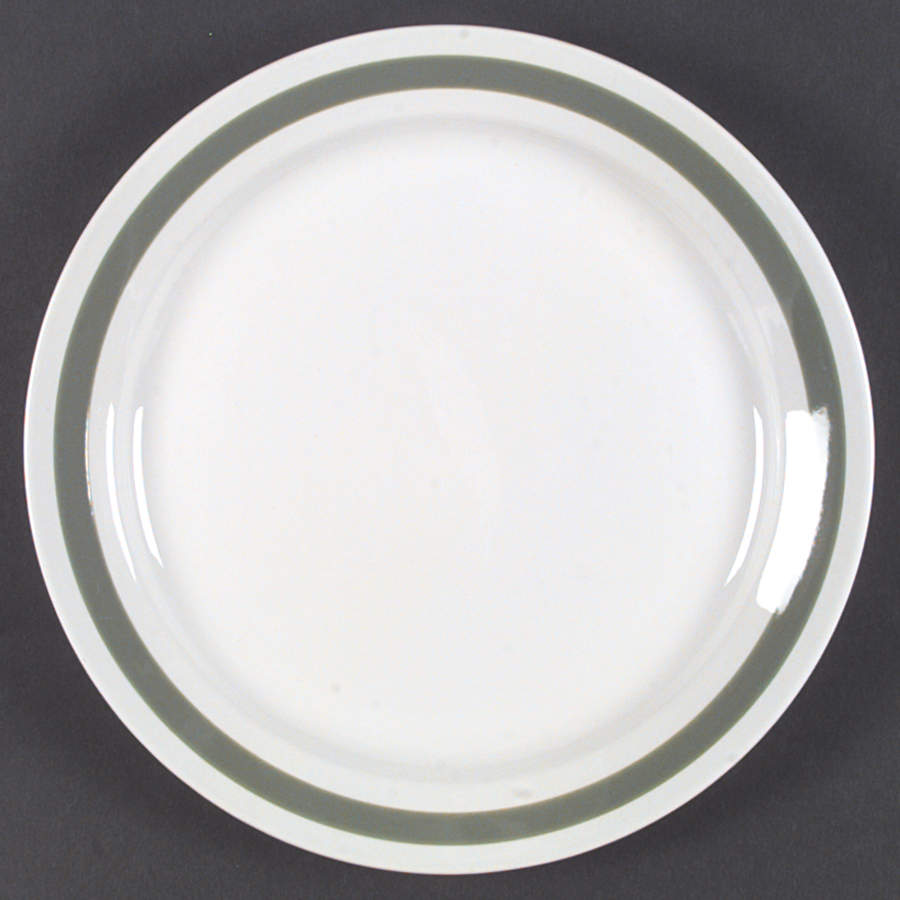 Ribbons Green 13" Chop Plate (Round Platter) by Arabia of Finland-1
