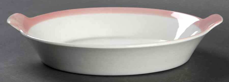 Ribbons Pink 8" Augratin by Arabia of Finland-1