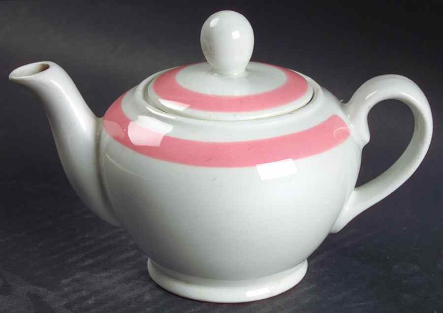 Ribbons Pink Individual Teapot & Lid by Arabia of Finland-1