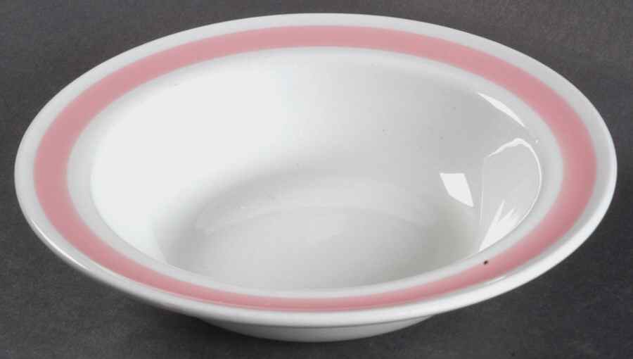 Ribbons Pink Rim Cereal Bowl by Arabia of Finland-1