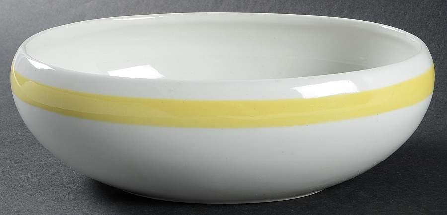 Ribbons Yellow 8" Oval Vegetable Bowl by Arabia of Finland-1