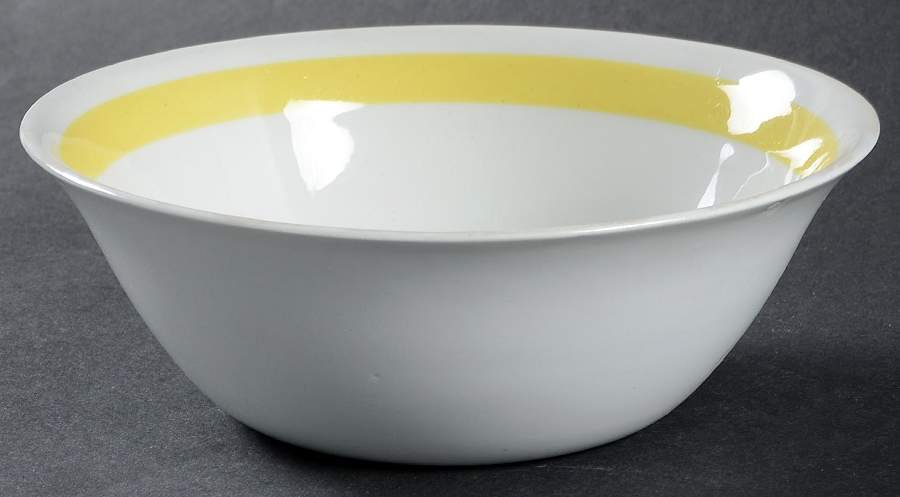 Ribbons Yellow Coupe Cereal Bowl by Arabia of Finland-1