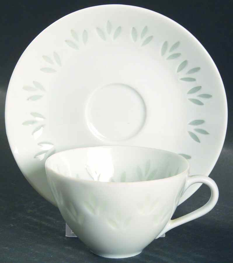 Rice (Grains) Flat Demitasse Cup & Saucer Set by Arabia of Finland-1