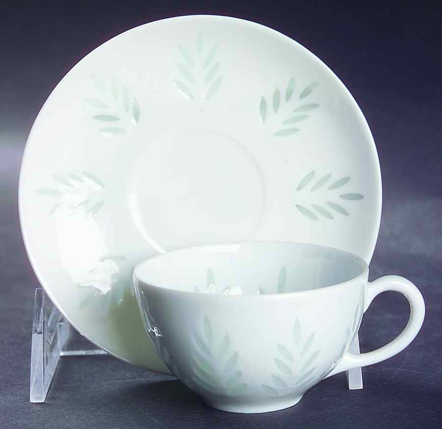 Rice (Grains) Flat Demitasse Cup & Saucer Set by Arabia of Finland-1