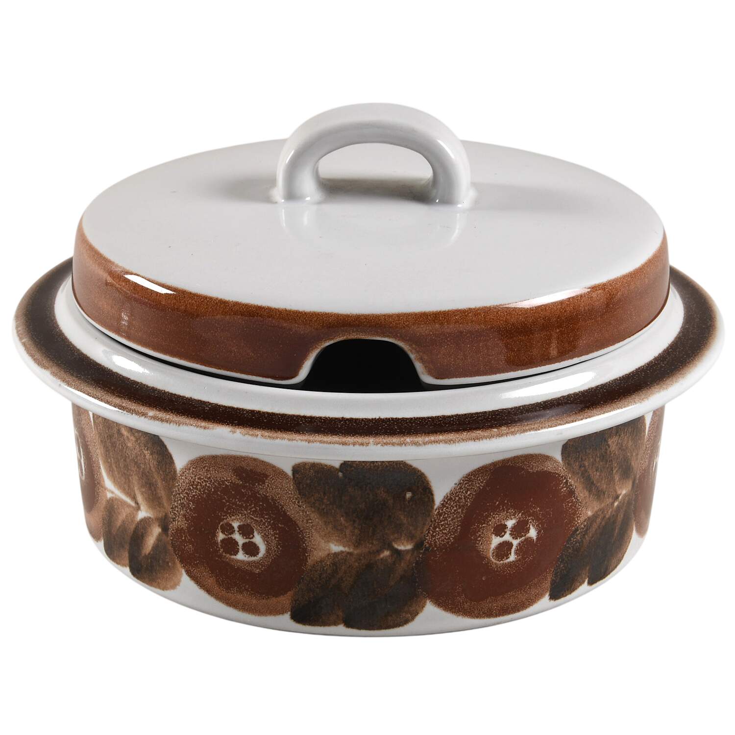 Rosmarin Brown 1 Qt Round Covered Casserole by Arabia of Finland-1