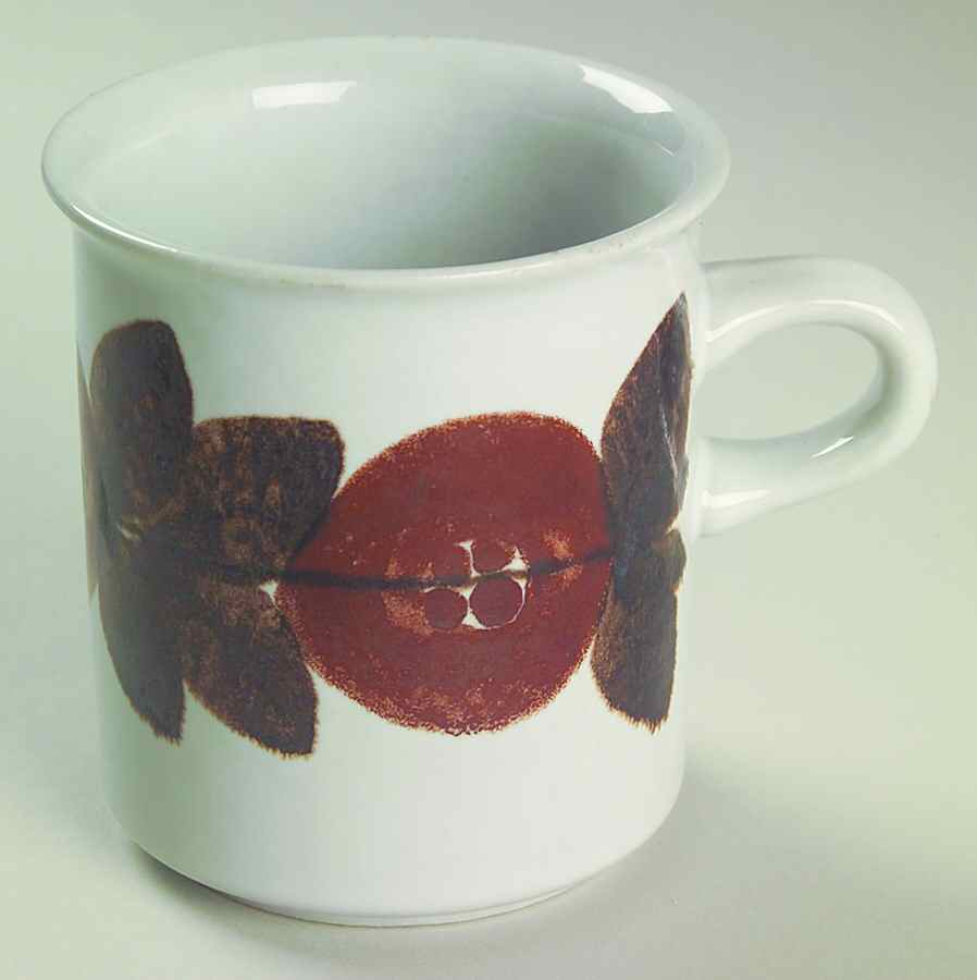 Rosmarin Brown Flat Demitasse Cup by Arabia of Finland-1