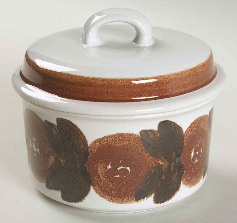 Rosmarin Brown Sugar Bowl & Lid by Arabia of Finland-1