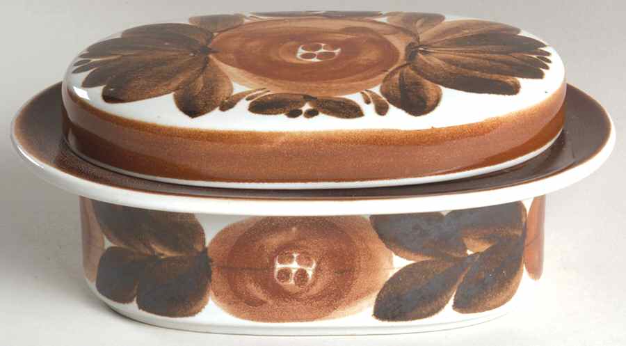 Rosmarin Brown Butter Box & Lid by Arabia of Finland-1