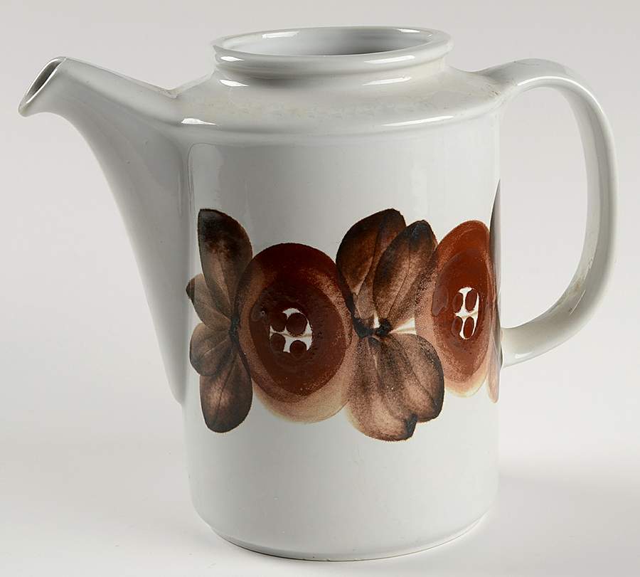 Rosmarin Brown Coffee Pot No Lid by Arabia of Finland-1