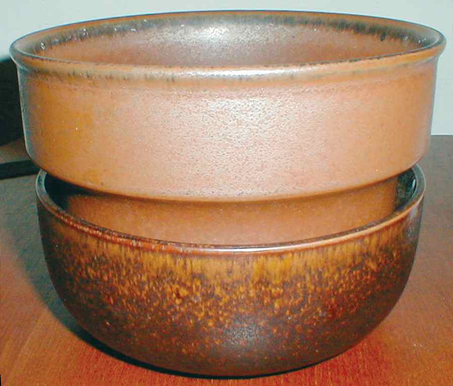 Ruska 6" Flower Pot & Underplate by Arabia of Finland-1