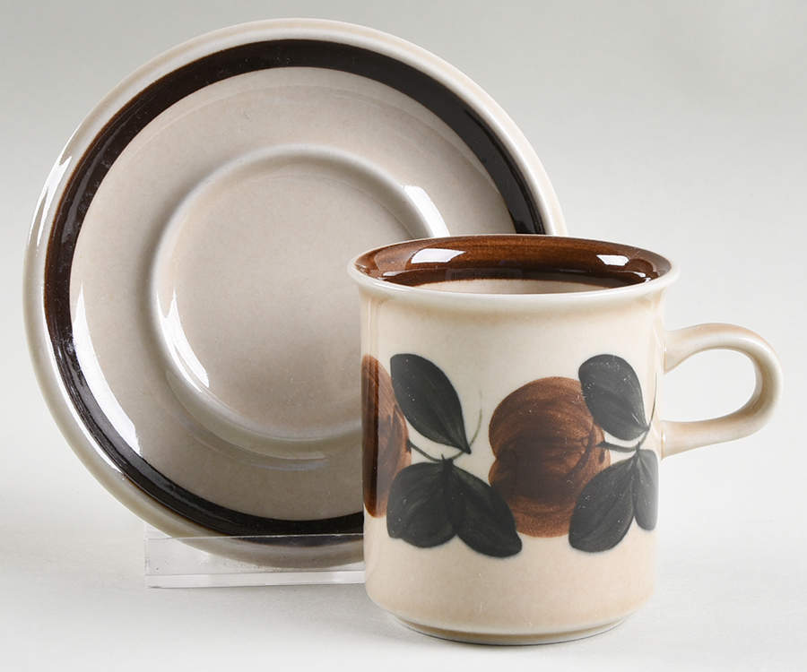 Ruija Troubadour Flat Cup & Saucer Set by Arabia of Finland-1