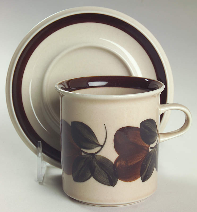 Ruija Troubadour Flat Cup & Saucer Set by Arabia of Finland-1