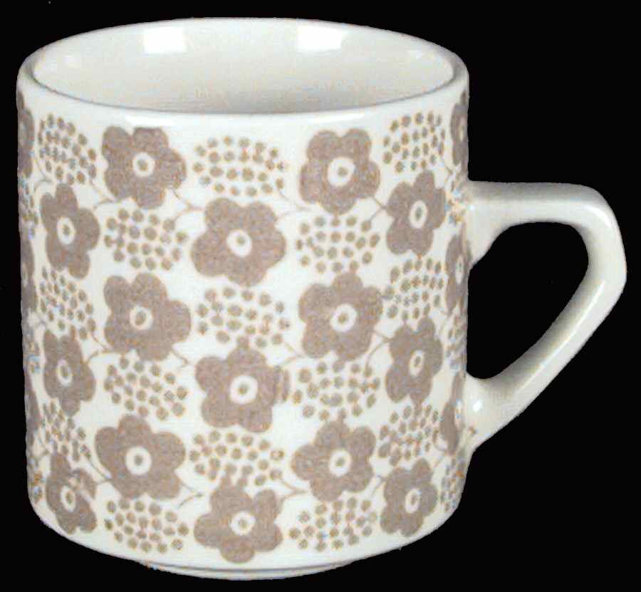 Rypale Taupe Flat Cup by Arabia of Finland-1