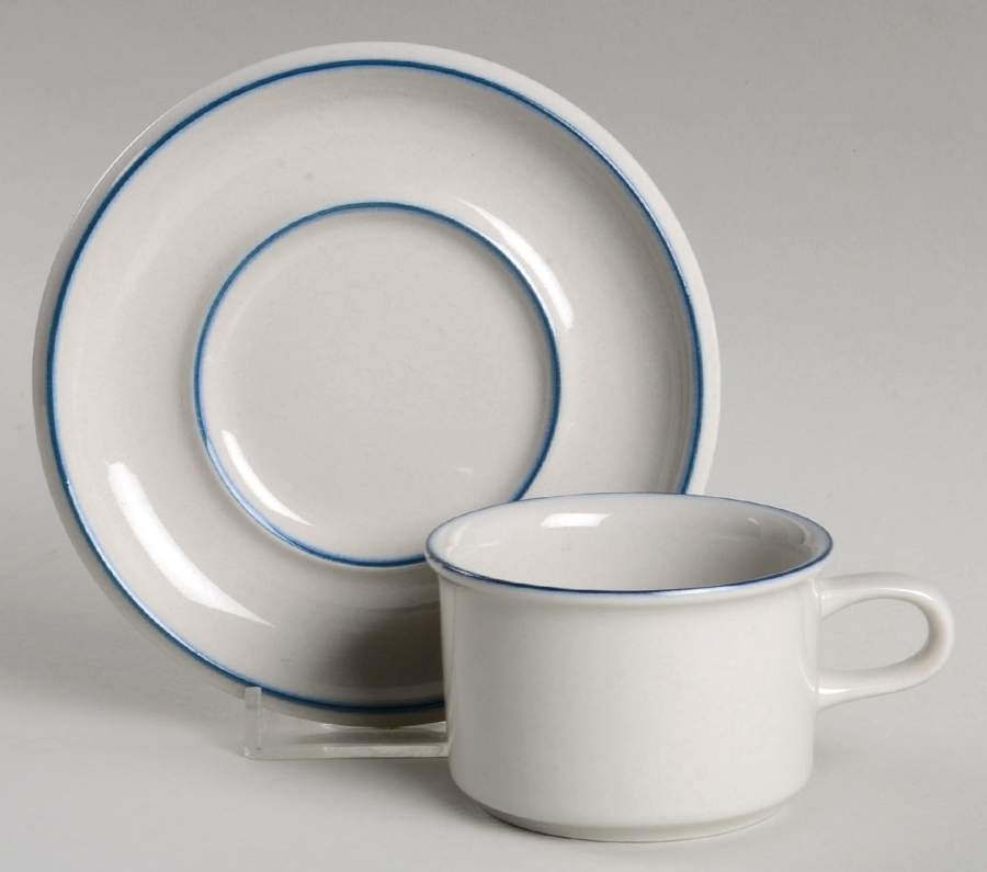 Saimaa Flat Demitasse Cup & Saucer Set by Arabia of Finland-1
