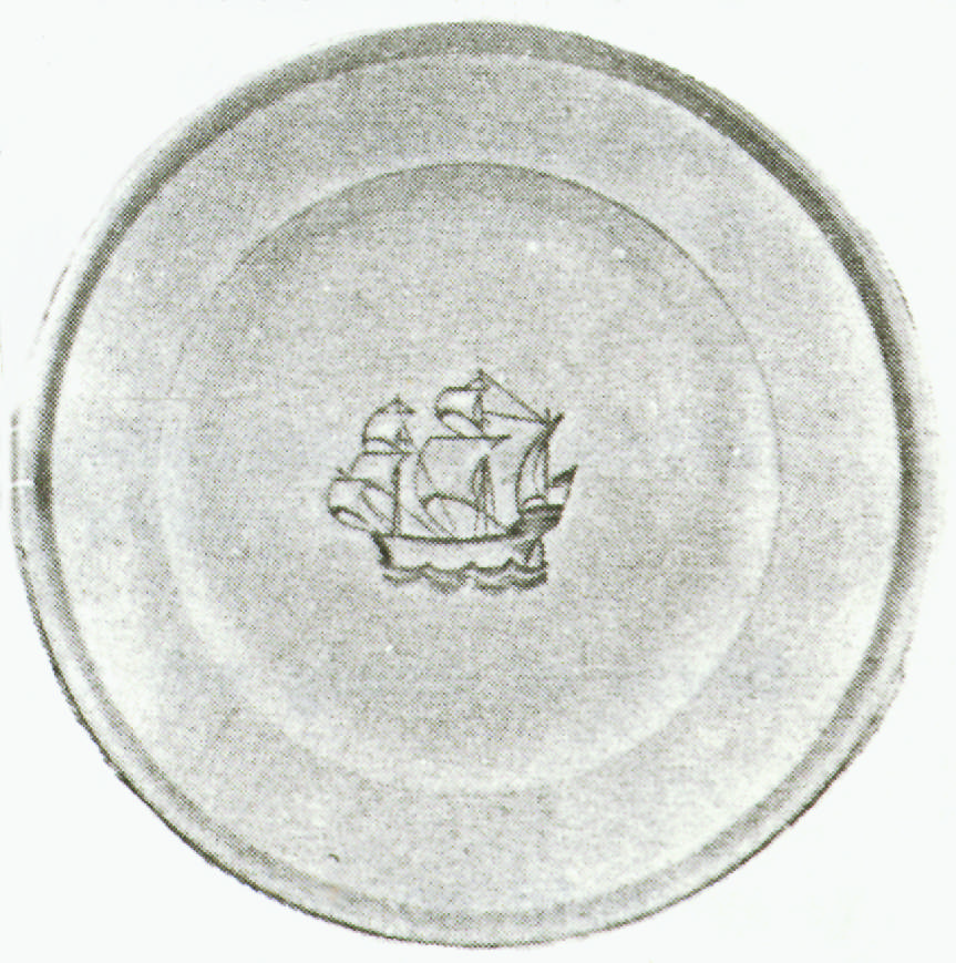 Sailor Grey Blue Dinner Plate by Arabia of Finland-1