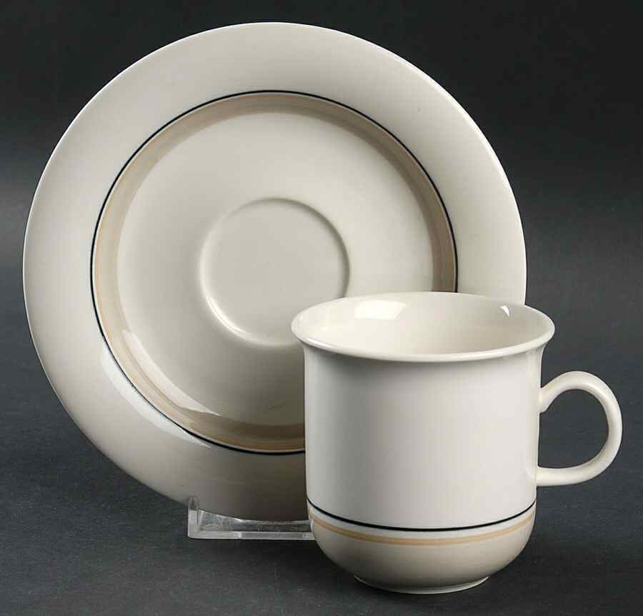 Seita Arctica Flat Cup & Saucer Set by Arabia of Finland-1
