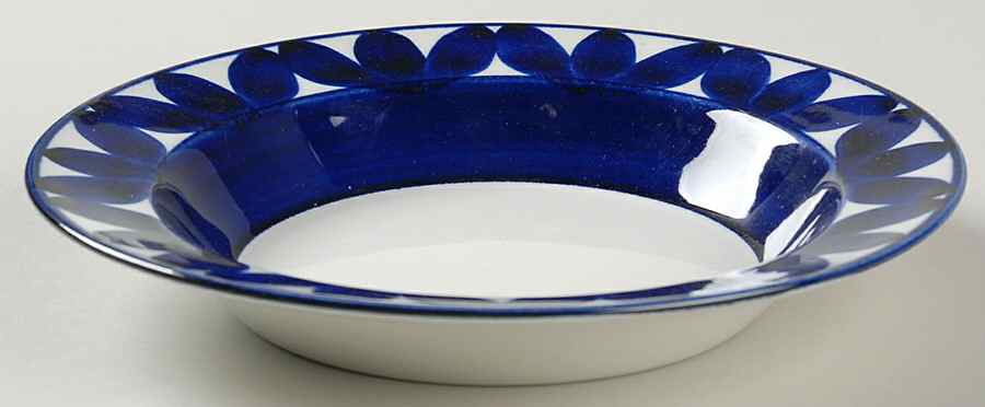 Sotka Blue Rim Soup Bowl by Arabia of Finland-1