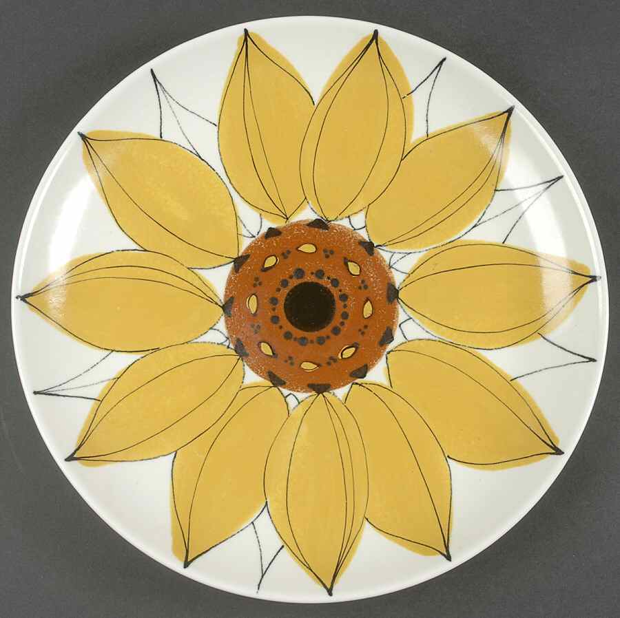Sun Rose 12" Chop Plate (Round Platter) by Arabia of Finland-1
