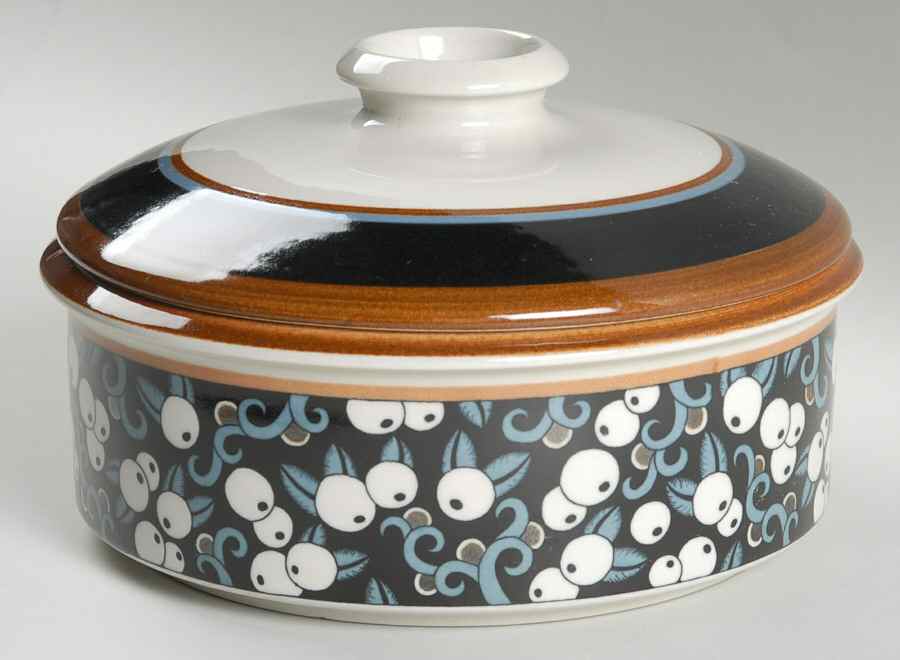 Taika 1.75 Qt Round Covered Casserole by Arabia of Finland-1