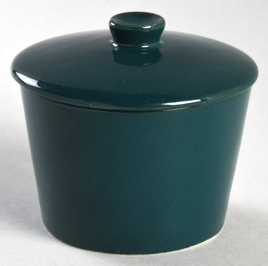 Teema Green Sugar Bowl & Lid by Arabia of Finland-1