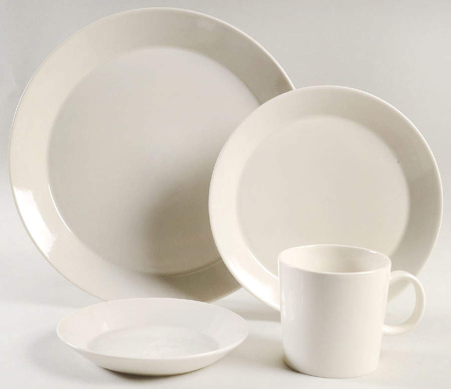 Teema Off White 4 Piece Place Setting by Arabia of Finland-1