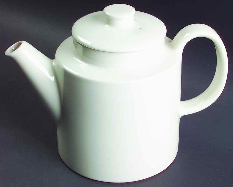 Teema Off White Tea/Coffee Pot & Lid by Arabia of Finland-1