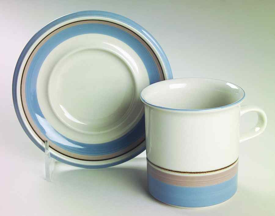 Uhtua Flat Cup & Saucer Set by Arabia of Finland-1