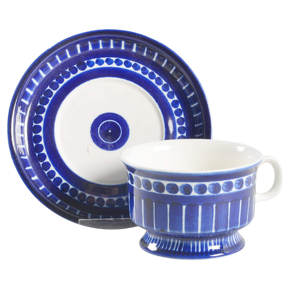 Valencia Footed Cup & Saucer Set by Arabia of Finland-1
