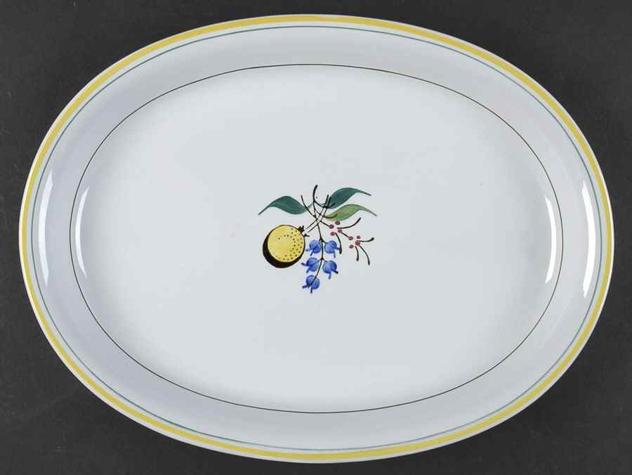 Windflower 14" Oval Serving Platter by Arabia of Finland-1