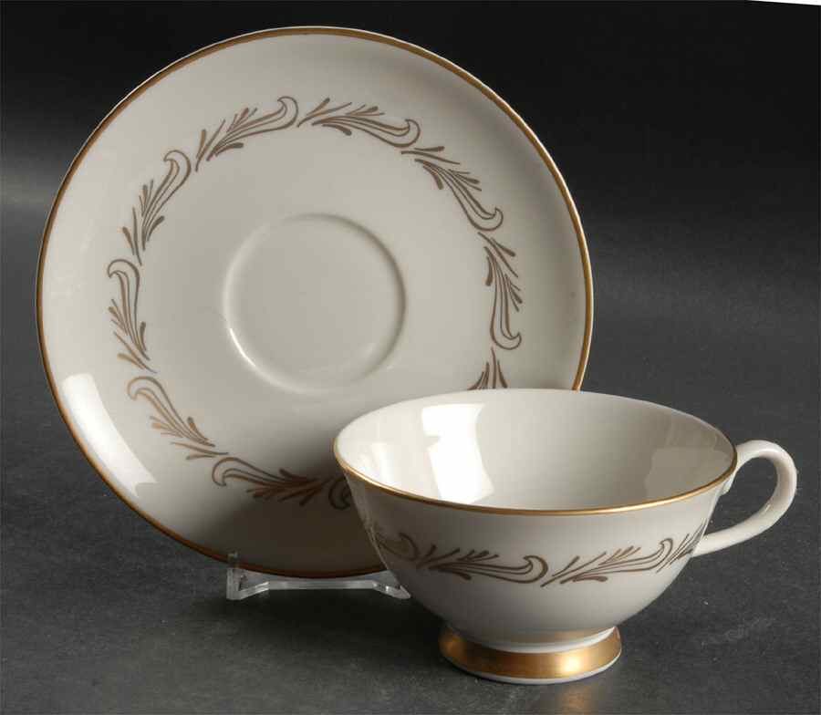 First Love Footed Cup & Saucer Set by Arcadian-Prestige-1