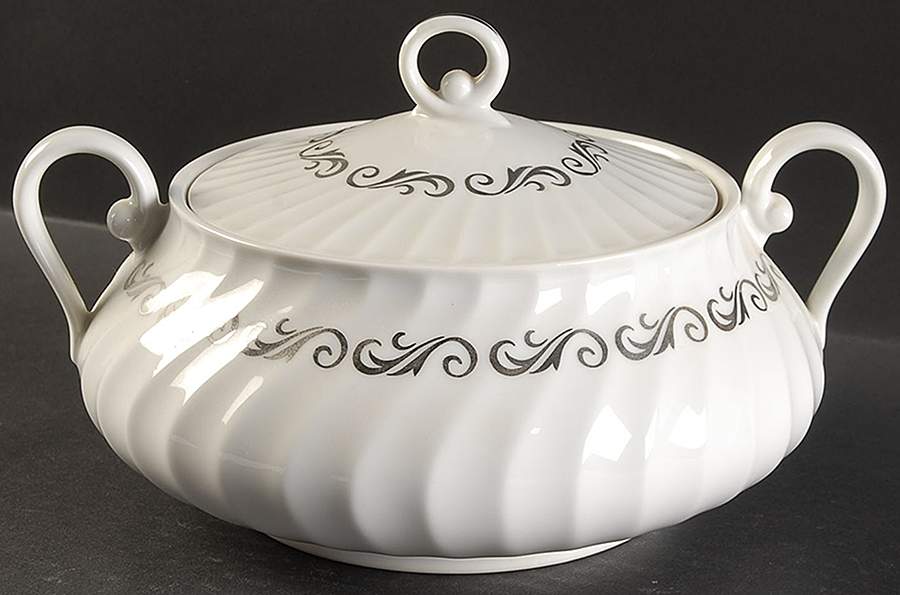 Silver Wreath Round Covered Vegetable by Arcadian-Prestige-1