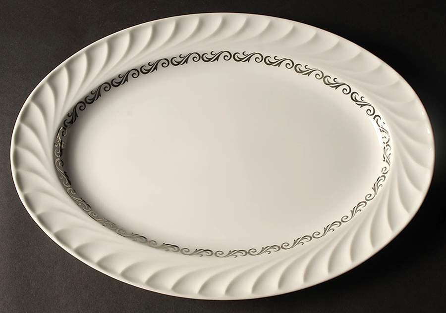 Silver Wreath 16" Oval Serving Platter by Arcadian-Prestige-1