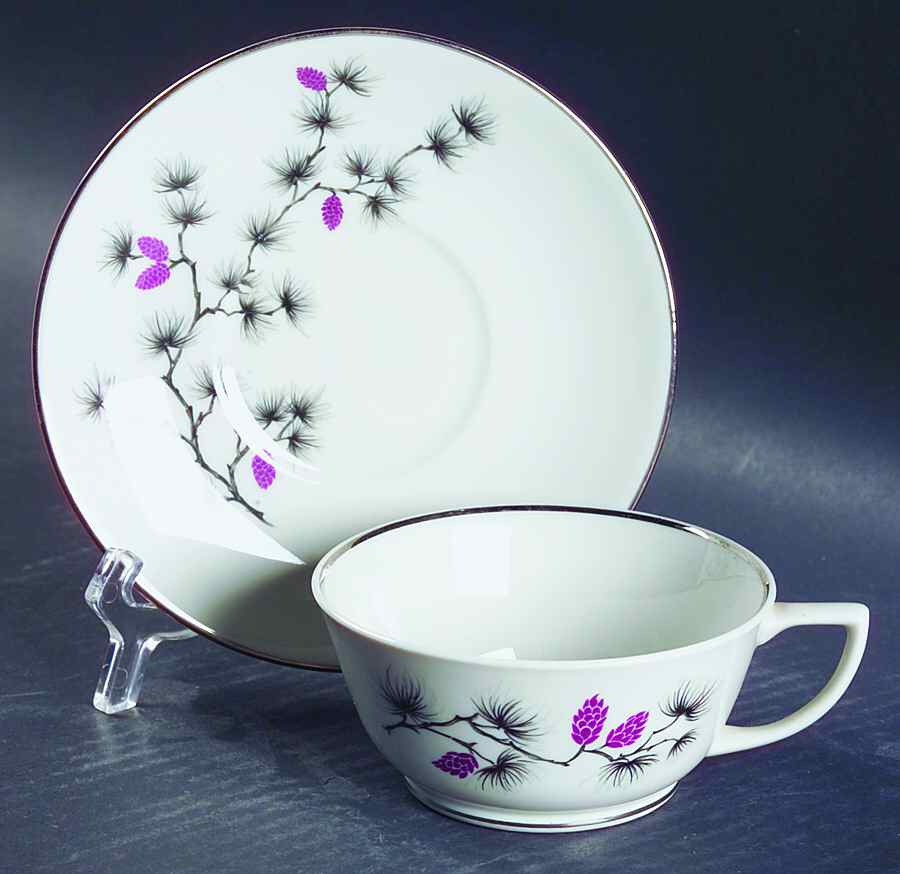 Southern Pines Footed Cup & Saucer Set by Arcadian-Prestige-1
