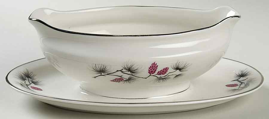 Southern Pines Gravy Boat with Attached Underplate by Arcadian-Prestige-1