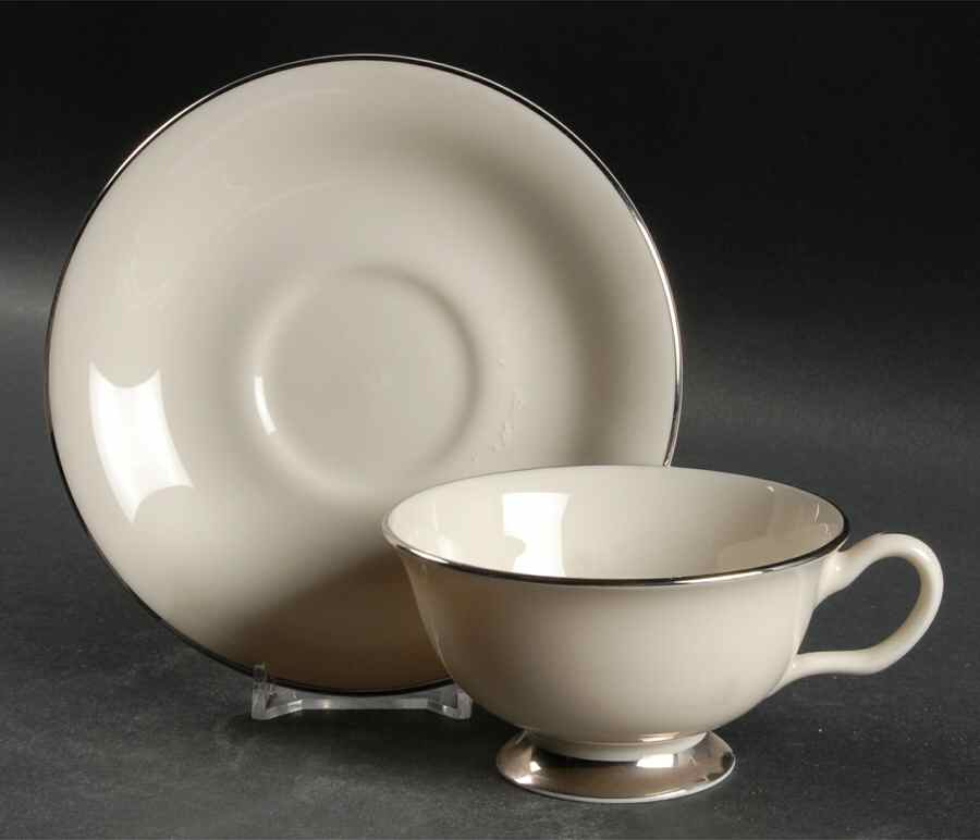 Stately Footed Cup & Saucer Set by Arcadian-Prestige-1