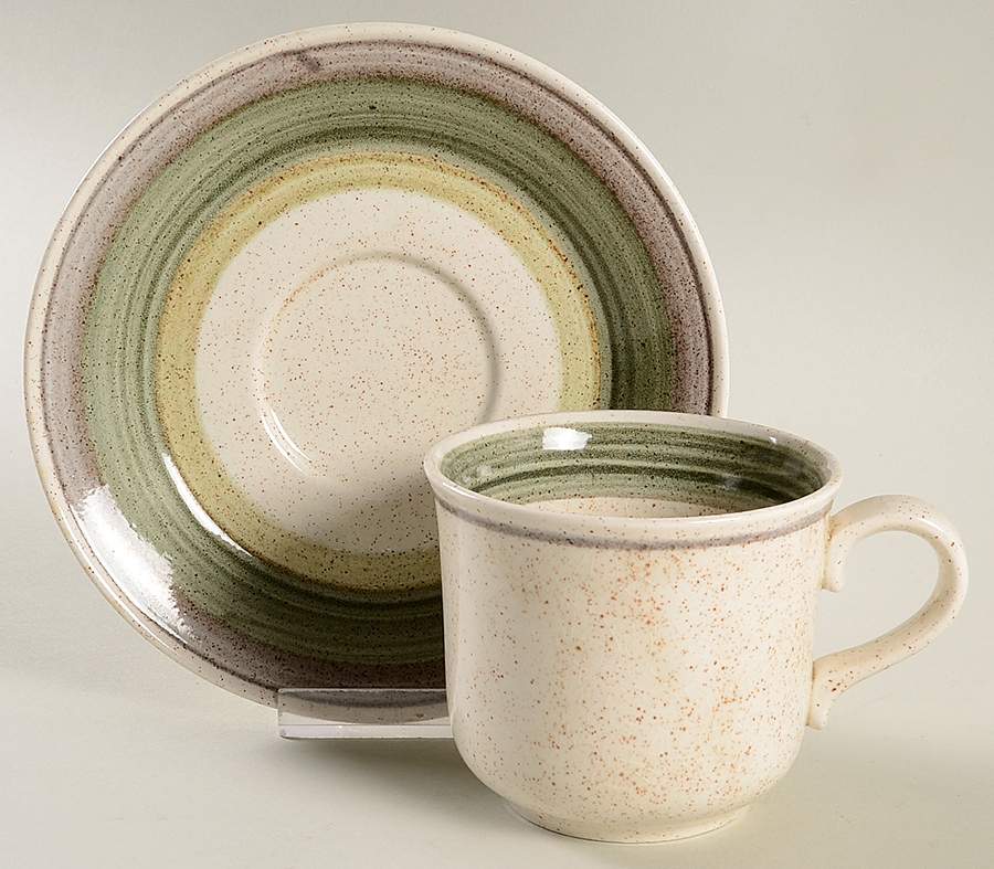 Rheinstone Flat Cup & Saucer Set by Arklow-1