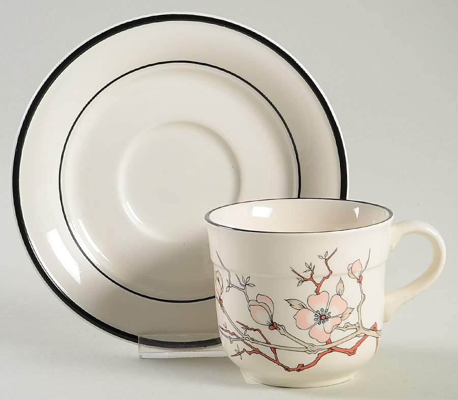 Tea Garden Flat Cup & Saucer Set by Arklow-1